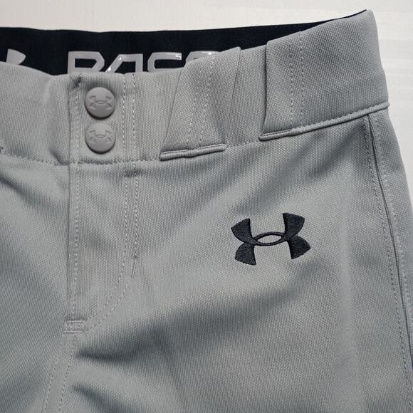 Under Armour Boys Athletic Baseball Sports Pants Gray - Picture 7 of 10